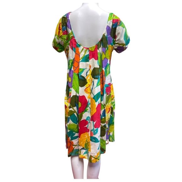 VINTAGE 60/70s Alice Polynesian Fashion Floral Knee Length Sheath Dress. - Picture 4 of 10